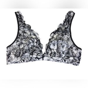 Victoria's Secret PINK Lace black/white floral Bralette sz large